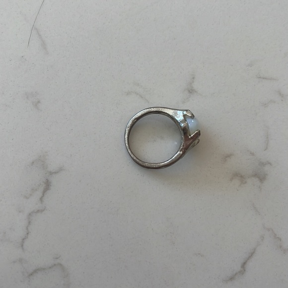 2pcs set - light blue/clear stone silver rings 🦋 - Picture 8 of 9